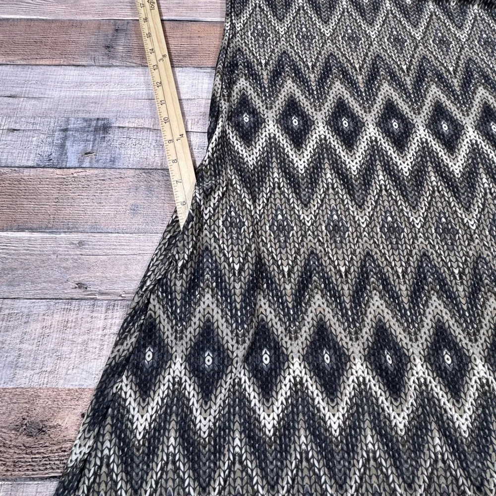 Spense Womens‎ Sleeveless Geometric Chevron Diamond Print Shift Dress Brown 12